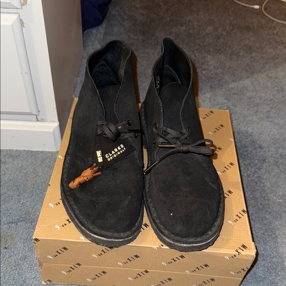 Clarks Other - Clarks Black Chukka Boots with Suede Finish